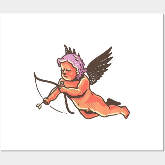 Sad Cupid Wall Art by Fine Time Studios